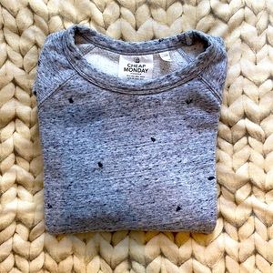Cheap Monday Gray Allover Fly Sweater